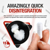 Choline Inositol Capsules - 900mg (450 mg + 450 mg) per Capsule - 70 pcs (2+ Month Supply) of Rapidly Disintegrating Capsules, with 450mg of Cholin Bitartrate and 450mg of Myo Inositol Powder