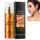 HIVETZ Body Shimmer Oil,Waterproof Body Highlighter Makeup,Moisturizing Liquid Luminizer, Non-Sticky Body Glow Shimmer Lotion for Face and Body,Body Smooth Light Shimmer Glow Oil,80ml (#03-Bronze Gold)