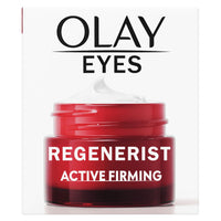 Olay Regenerist Eye Cream, Anti-Wrinkle + Active Firming Skincare Eye Moisturiser with Anti-ageing Niacinamide and Peptides, Renews, Firms and Hydrates, Fragrance Free, 15ml