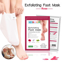 3 Pack Foot Peel Mask,Exfoliating Foot Socks Calluses Remover Dead Skin, Aloe Moisturizing Feet Peeling Mask for Dry Skin,Cracked Heels,Foot SPA Socks for Women and Men (Rose)