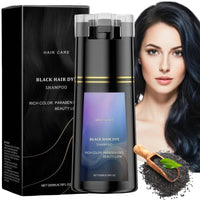 Siyinzu Polar Hair Dye Shampoo,Hair Dye Shampoo,Polar Instant Ha-ir D-yes Shamp-oo,H-air Colour Sham-Poo Care,3 In 1 Sha-mpoo for Grey Hai-r,Colour Sham-poo to Cover Grey H-air,Anti Gre-y Shamp-oo,Black