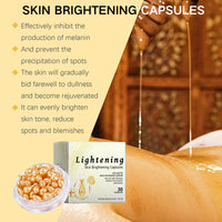 IZBEAUVO Skin Brightening Capsules, Vitamin E Capsules For Face, Vitamin E Oil For Skin, Firming Hydrating Serum, Reduce Fine Lines Skin Brightening, Anti Wrinkle Face Serum, 30 Capsules