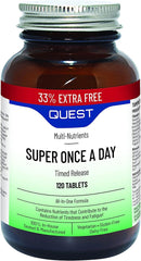 Quest Super Once A Day Multivitamin & Minerals Tablets. 17 Vitamins & 12 Minerals With Vitamin A, B, C, D, Iron & Zinc For Men & Women. For Optimal Health, Reduces Fatigue & Immunity (120 Tablets)