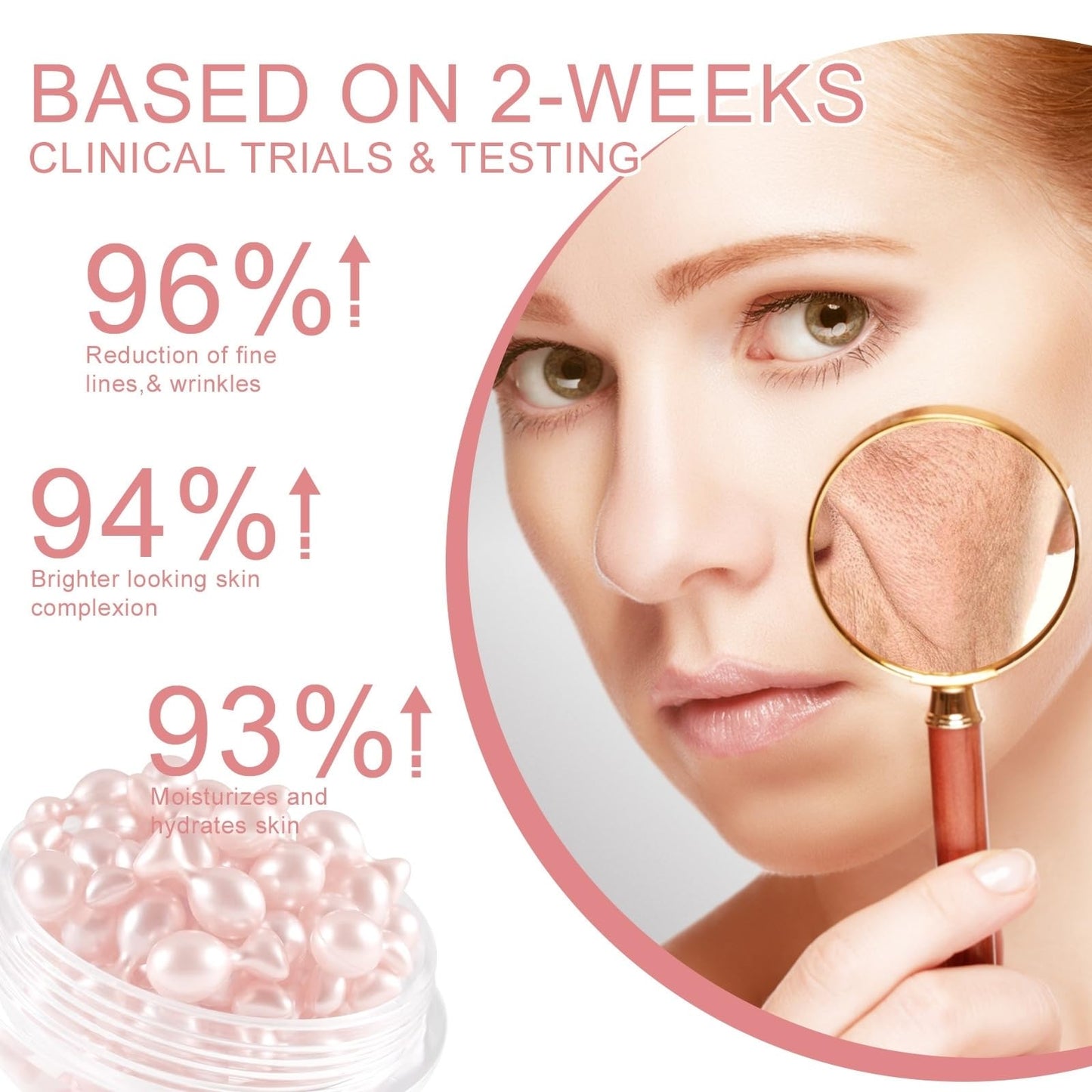Vitamin E Capsules for Face - Face Serum - Vitamin E Capsules for Skin - Hyaluronic Acid Serum Capsules - Firming Anti-Aging Hydrating Serum - Face Serum for Women - Skin Care Capsules 30PCS