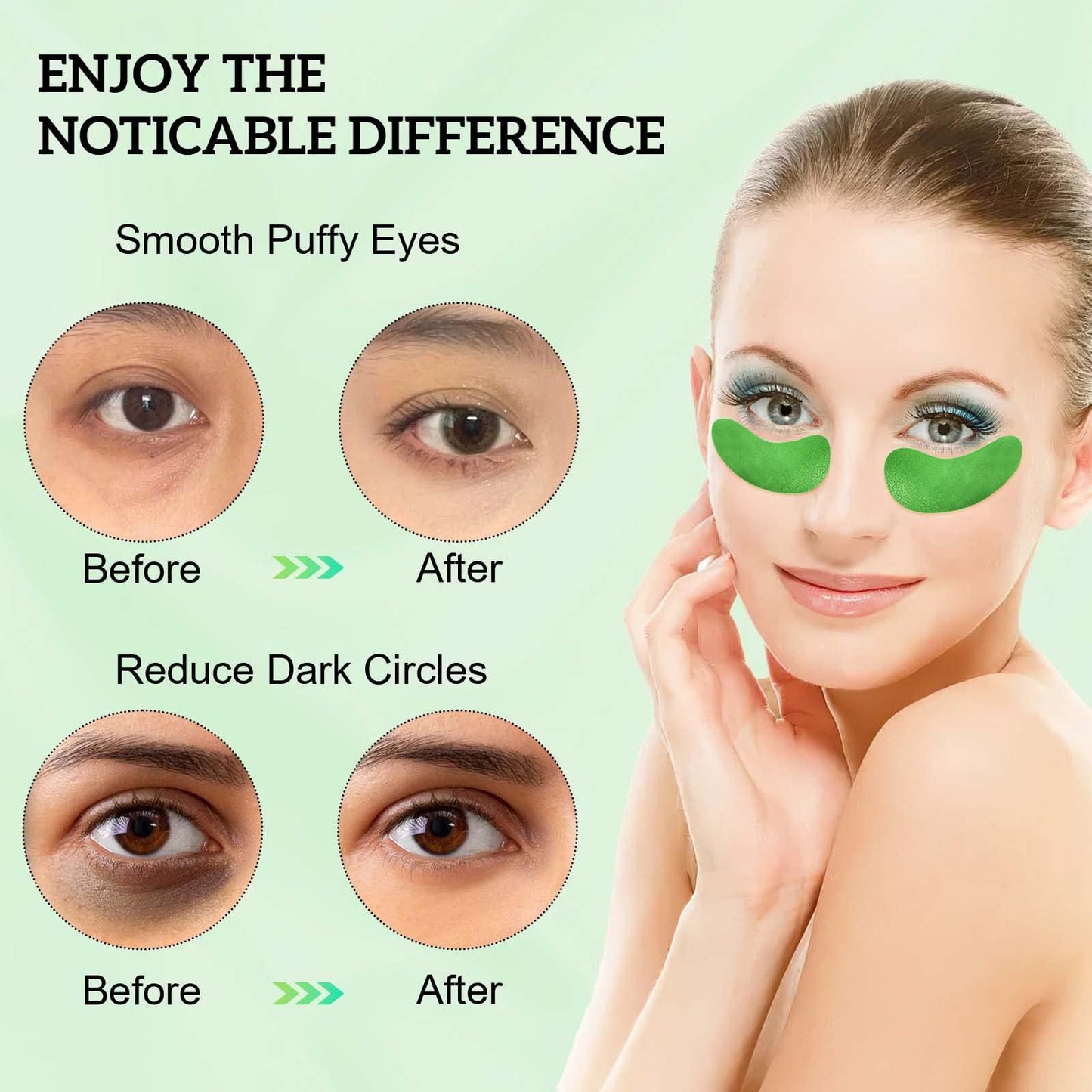 ProChosen 30 Pairs Collagen Under Eye Patches, Anti-Aging Eye Lip Facial Mask,Fade Eye Wrinkles Lip Lines, Under Eye Bags Removal and Anti Wrinkle, Skincare, Hydrating (Aloe Vera)