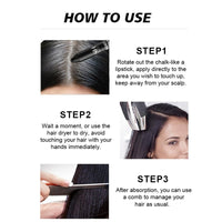AurolaGlow Hair Dye Stick: Your Root Concealer For All,Instantly Conceal White And Grey Hair Effortless Black Root Touch - Up,Windproof And Sweatproof Formula .Suitable ForWomen And Men(Black)