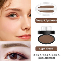 HERBINSOLS Eyebrow Stamp - Seal Stamp Eyebrow Powder - Waterproof Brow Stamp Kit - Creates Natural Looking Brows In Just 1 Second - Perfect For Makeup Beginners(Light Brown)