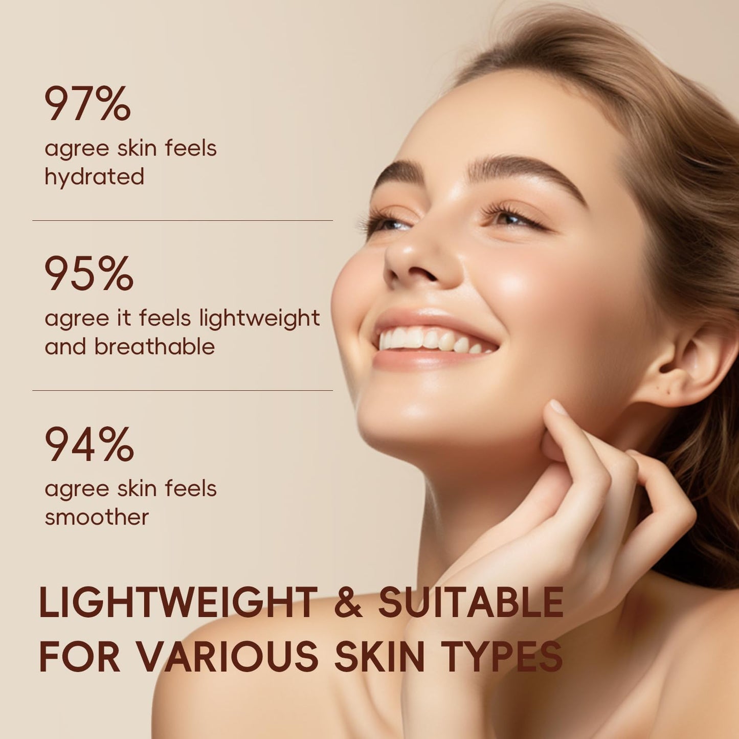 LAIKOU Rice Sunscreen SPF 50 PA+++, Ultra-Light Face & Body Sun Cream with Niacinamide & Hyaluronic Acid, Lightweight, Non-Greasy Moisturiser for All Skin Types, UVA/UVB Protection, 50g (Pack of 2)