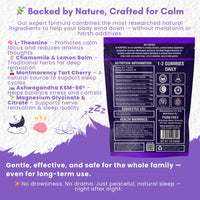 Puretrex PURETREX Family Sleep Gummies – Natural Sleep Aid for Adults & Kids – Sugar-Free, Vegan, Melatonin-Free – Calming Cherry Flavour Gummies with Herbal Blend for Relaxation & Restful Sleep – 60 Gummies