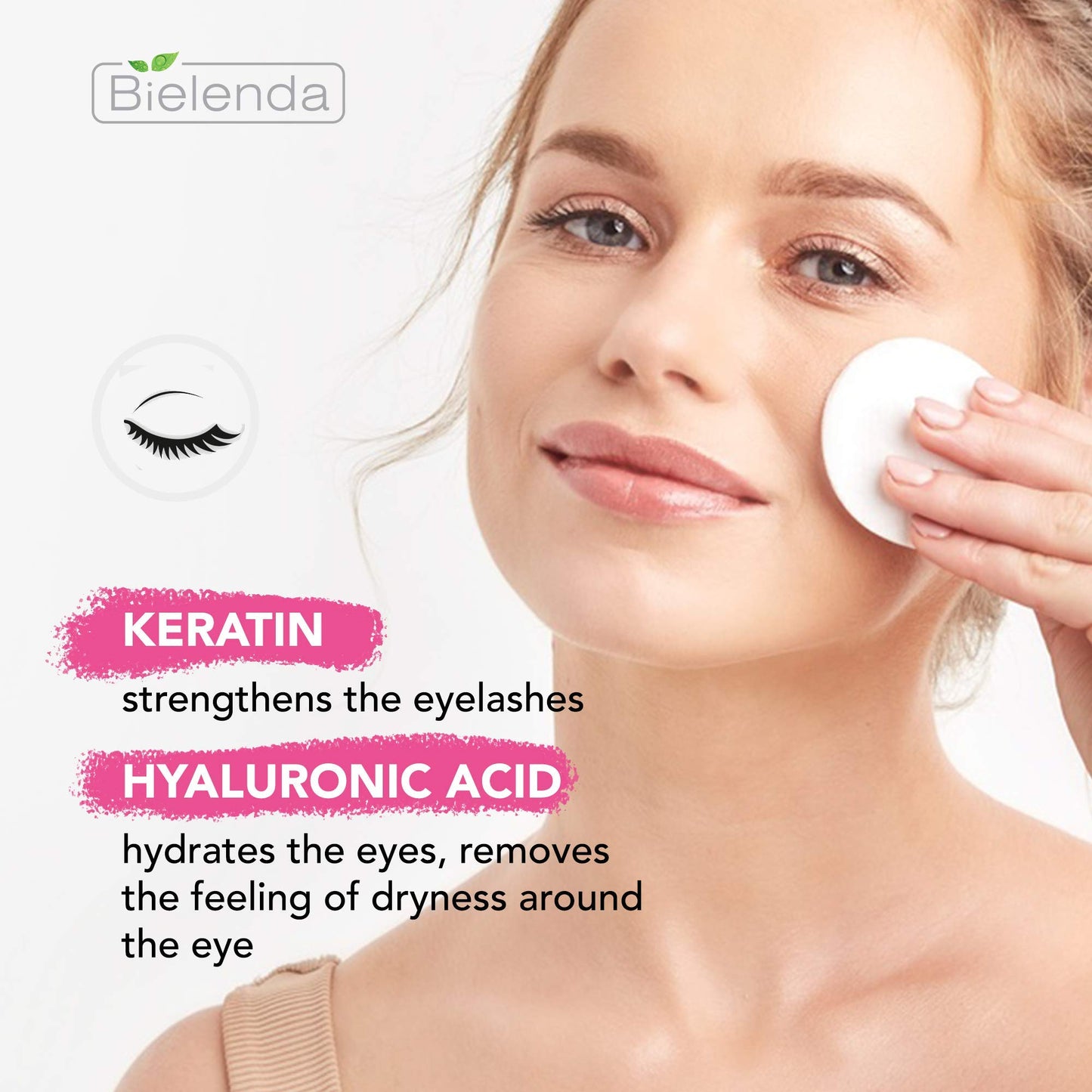 Bielenda BOUQUET NATURE - Soothes And Alleviates Irritation, Removes Signs Of Eye Fatigue And Puffiness - Cotton Gentle Double Phase Liquid Make Up Remover - 140 ml