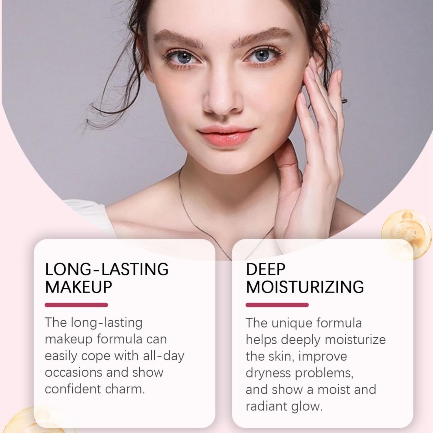 Ruojiar Peptide Bounce Balm Foundation,Foundation Full Coverage,Creamy Balm Foundati/on,Wrinkle Filler Primer,Moisturising Anti-Ageing Make-Up,Moisturizing Lasting Skin Cushion,Smoothes Skin Texture#Natural