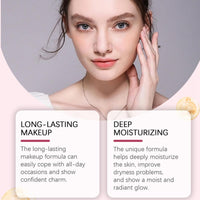 Ruojiar Peptide Bounce Balm Foundation,Foundation Full Coverage,Creamy Balm Foundati/on,Wrinkle Filler Primer,Moisturising Anti-Ageing Make-Up,Moisturizing Lasting Skin Cushion,Smoothes Skin Texture#Natural