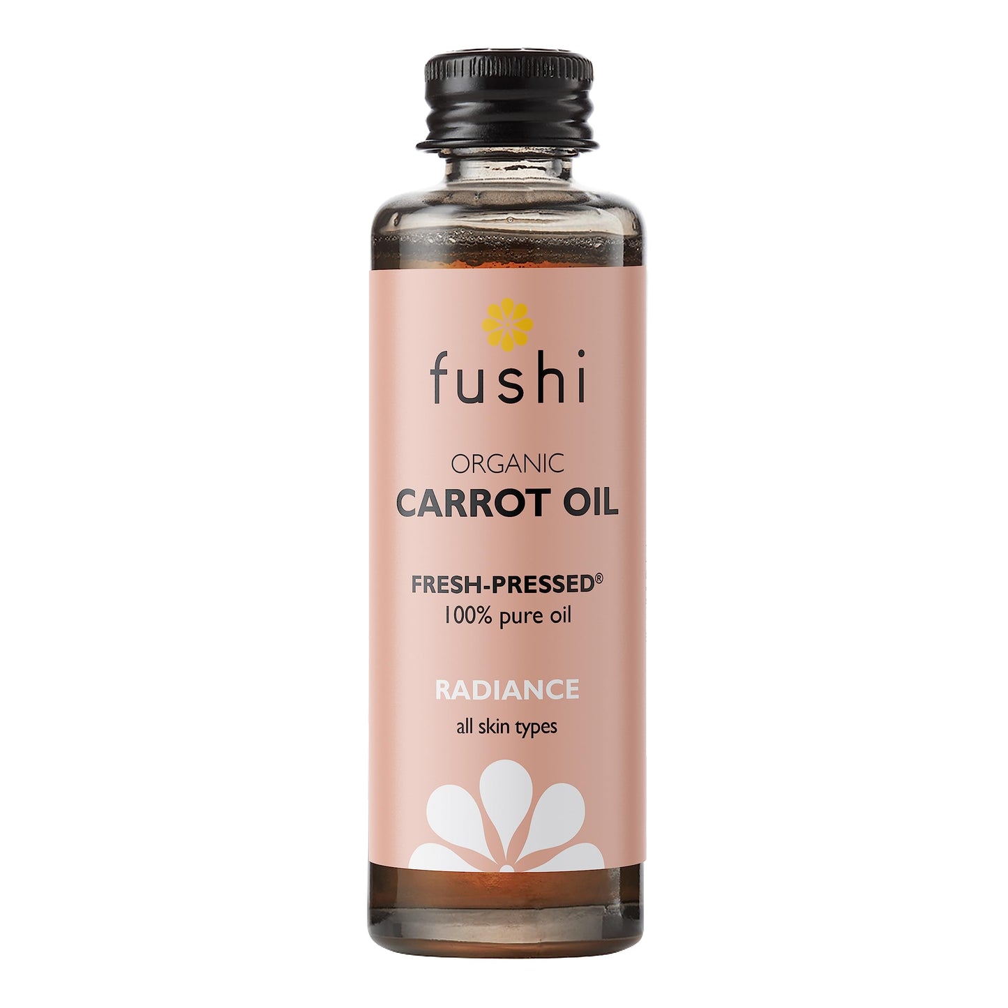 Fushi Carrot Oil 100 ml | Fresh-Pressed| Rich in Beta Carotene, Vitamins A, B, C, D and E and essential fatty acids | Best for Sun Damage Skin, Parched Skin & Fine Lines |Manufactured in the UK