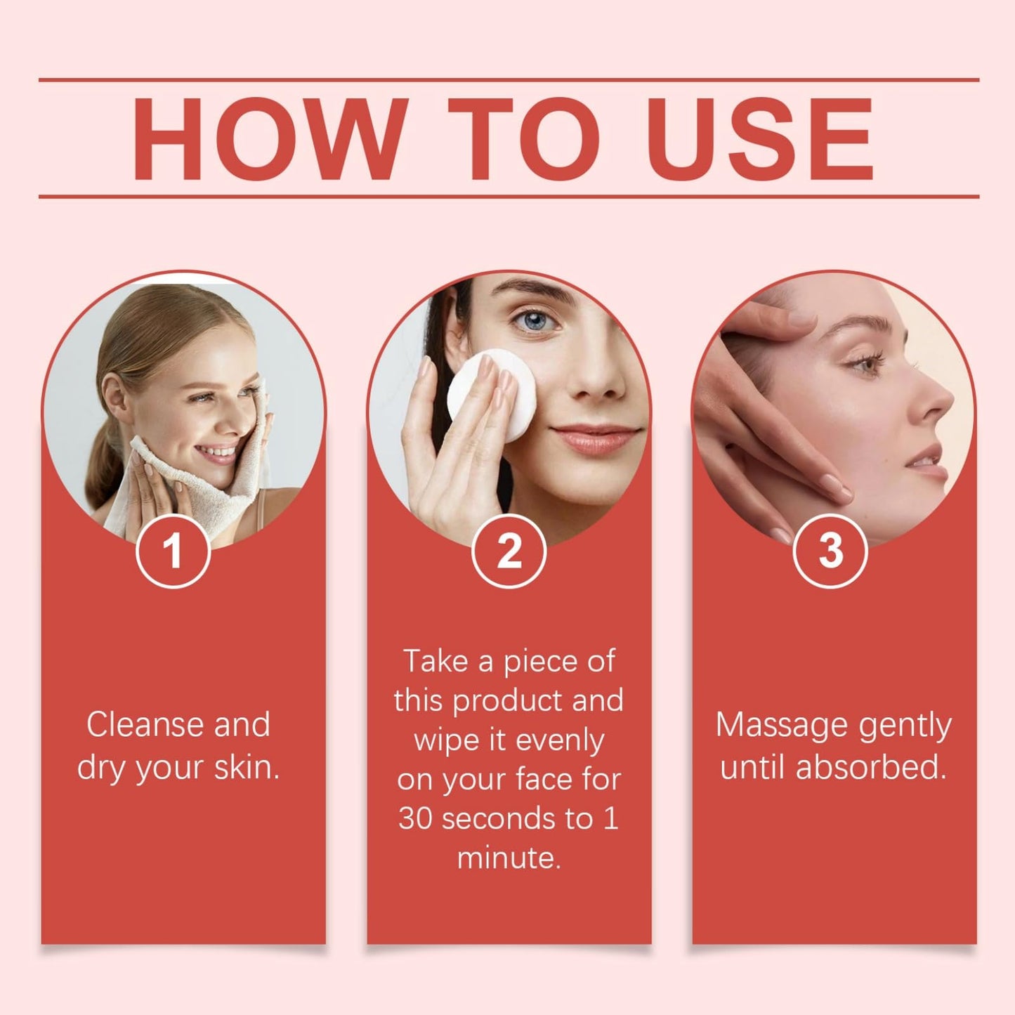 Ruojiar 70 Pads Red SUCC/inic Acid Panthe/NOL Face Exfoliator Pads,Exfoliating Toner Pa/ds for Acne Prone Skin,Zero Pore Pa/ds,for Exfoliation and Minimizing Po/res,Deep Clean Pores,Face Scrub Exfoliator