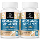 AureaSalus Liposomal Apigenin 600mg, Extra Strength Apigenin Supplement with Fisetin, Quercetin and Theaflavins for Sleep, Relaxation & Mood, Powerful Flavonoid & Antioxidants (60 Count (Pack of 2))