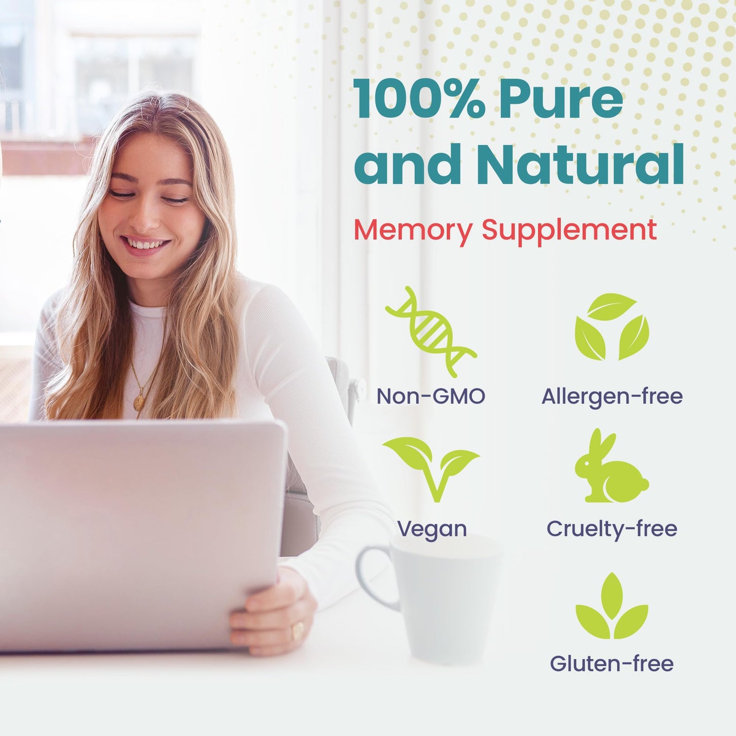 JeaKen - Super Mind Nootropics Supplements, Beetroot Capsules with Rhodiola Rosea, Lions Mane, L-Theanine and More, Boosts Focus, Alertness and Memory, 1200mg per Serving, 60 Vegan Capsules