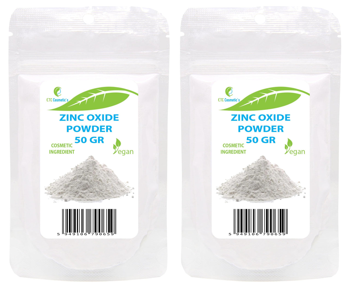 ETC Cosmetic`s Zinc oxide Powder - 100 gr - Cosmetic ingredient, high purity material, non-nano