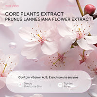 TBeautfave Japan Sakura Hand Cream, Hand Cream for Women, Cherry Blossom Hand Cream, Long-Lasting Hydration, Smooth and Radiant, Refreshing Scent, Hand Cream for Very Dry Hands, Repairs Dry Skin