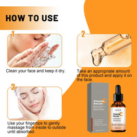 SingHao 2pcs Vitamina C Facial Serum,Anti Aging Face Serum with Vitamin C,Vitamin C Serum for Face,Anti Aging & Wrinkle Facial Seru/m for Women,Brightening Seru/m for Dark Spots,Skin Brightening Se/rum