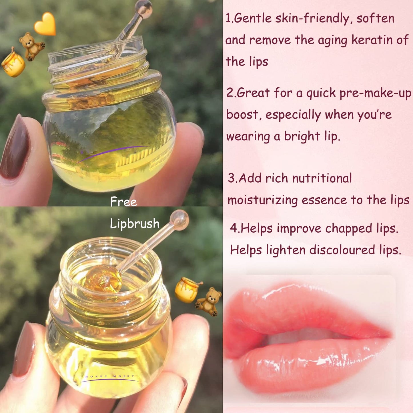 Tongyend Lip Sleeping Mask Lip Mask Overnight Strawberry Lip Masks Skincare Lip Oils,Lip Moisturiser for Dry Chapped Peeling Cracked Lips Fades Lip Lines,Lip Balm Locks In Moisture Lip Care 20g-Strawberry01