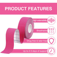 Benaewa 3 Rolls Face Tape, 2.5cm*5m Face Eye Neck Lift Tape, Anti Wrinkle Face Taping for Firming and Tightening Skin