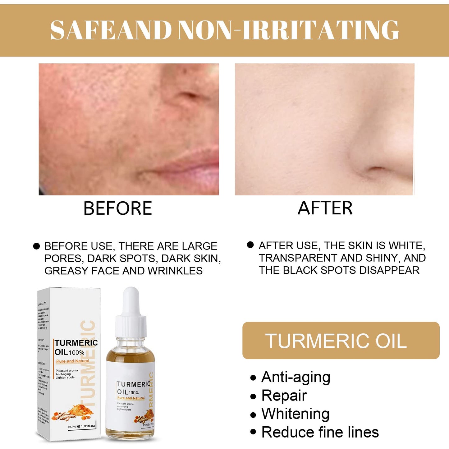 INSKIN Turmeric Dark Spot Corrector 2 Pack Serum Face Serum Bright Skin Dark Spot Corrector Face Whitening Serum Turmeric Repair Face Body Serum for Dark Spots Skin Lightening Moisturizing (2PCS)