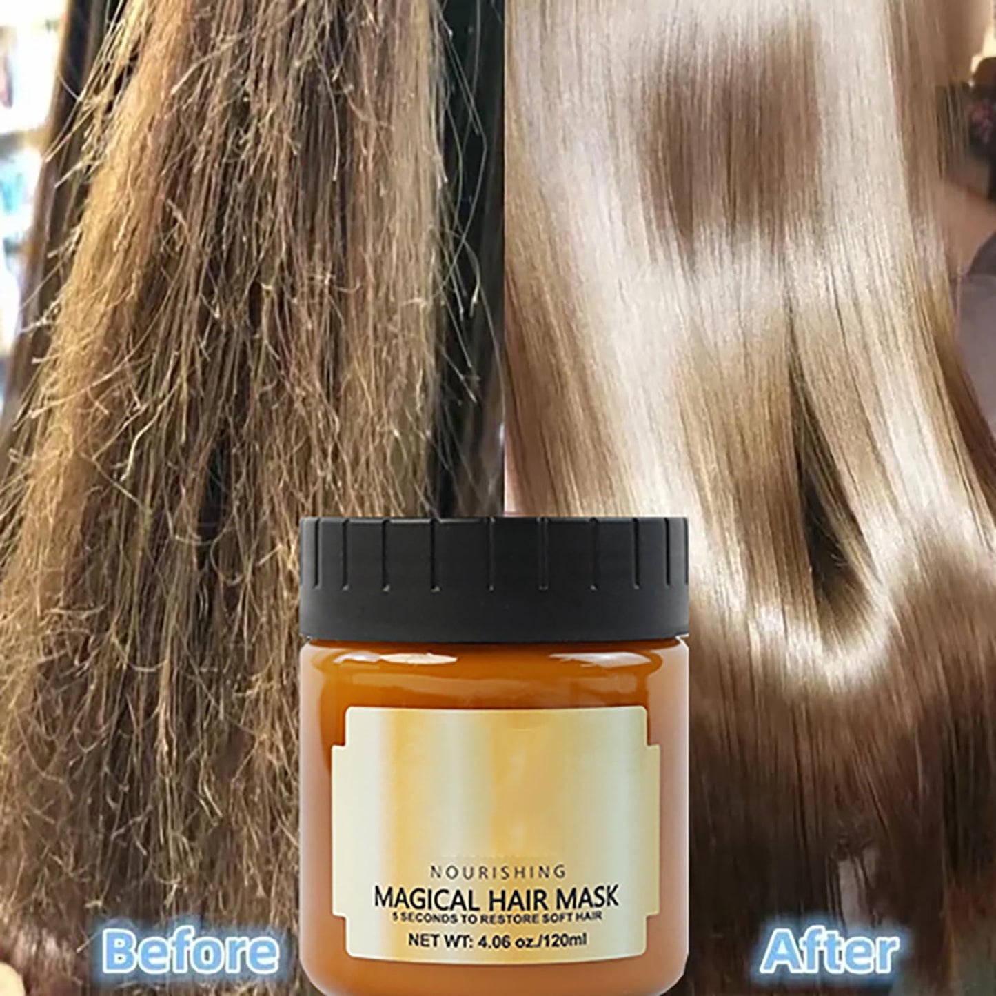 Keratin Hair Mask - Hair Root Restoration - Deep Conditioning Solution for Elastic, Lustrous, Soft Hair - Keratin Straightening Kit - 120ml