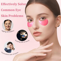 CGBOOM Under Eye Patches, Collagen Under Eye Mask, Dark Circles Under Eye Treatment, Puffy Eyes Bags Under Eyes Removal, Anti-Aging, Reduce Wrinkle, Skincare, Hydrating - 30 Pairs (Rose)
