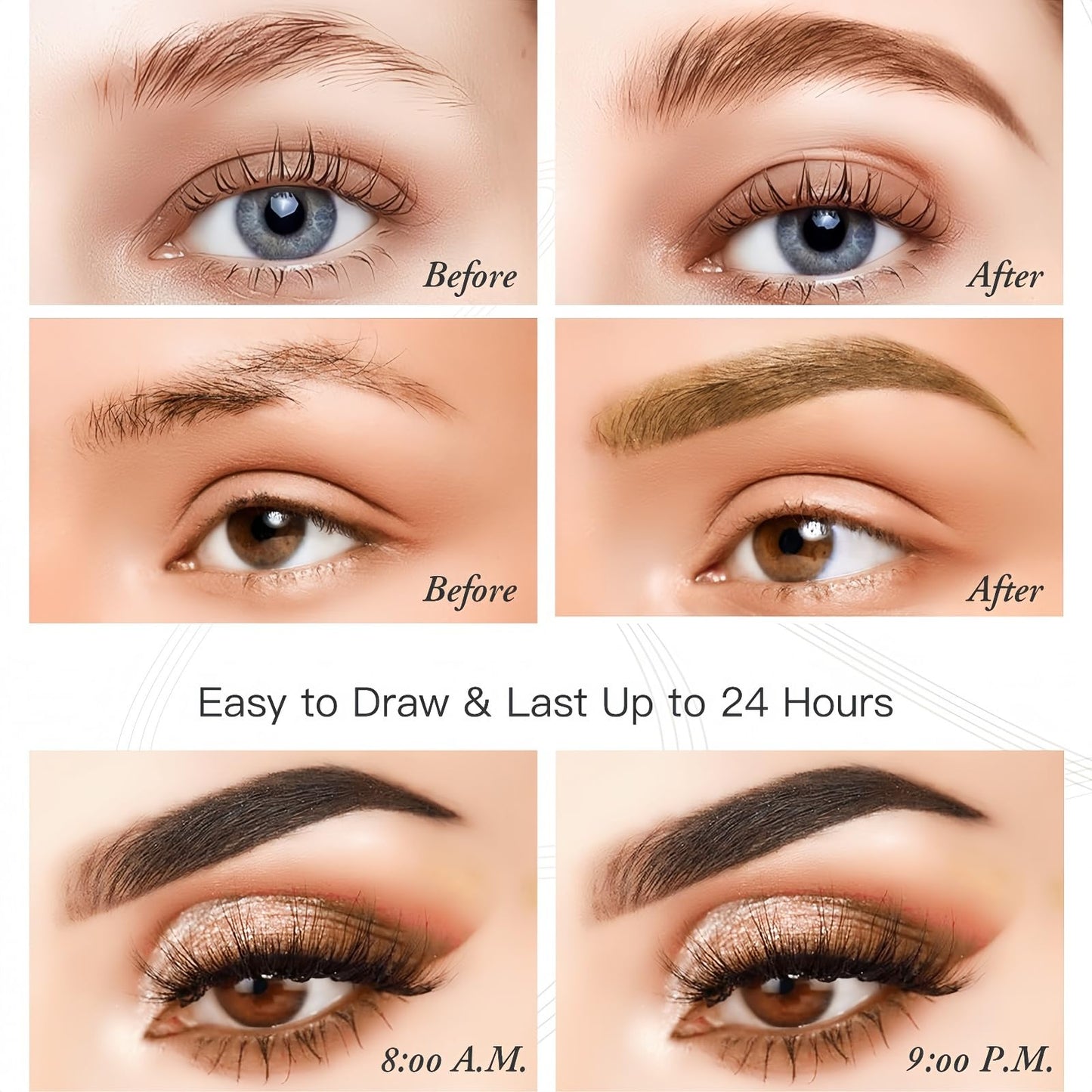 Oumun Microblading Brown Eyebrow Pen Brush,Ultra-Slim 1.5mm Eyebrow Pencil,Eyebr-ow Pencil with Bro-w Brush,Double-Ended Microblading Bro-w Pe-n,Dark Brown Eye-brow Pen-cil,Eye-brow P-en,07