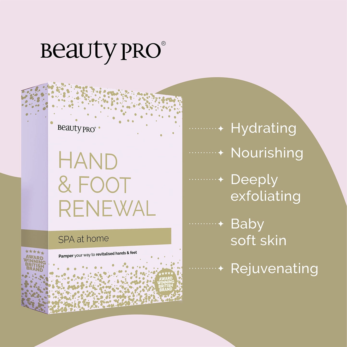 BEAUTYPRO HAND & FOOT RENEWAL SPA at Home with 2 Foot Masks & 1 Hand Mask | Packed Full of Natural Ingredients | Relaxation Gifts For Women | Skin Care & Face Care | Beauty Sets