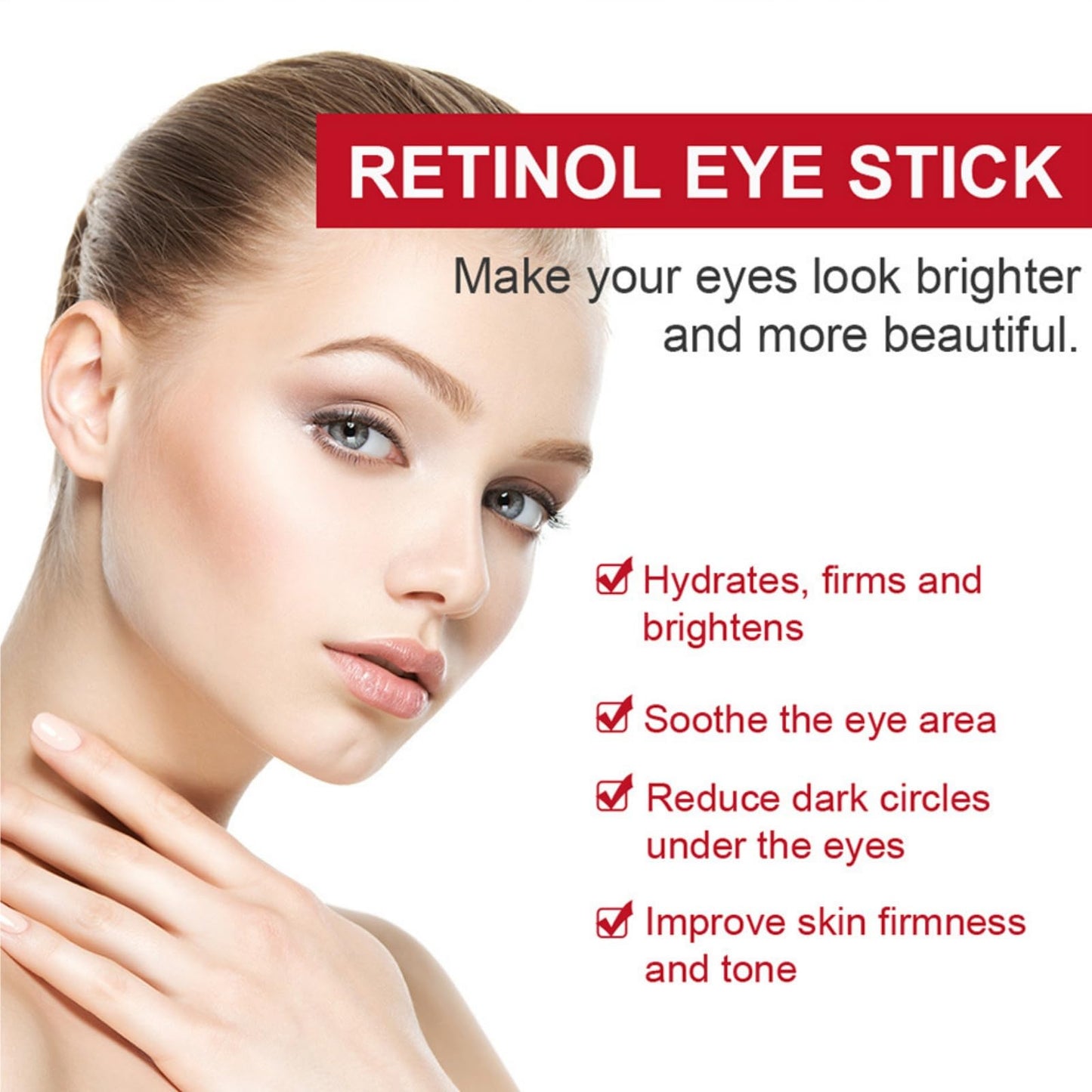 SingHao Retinol Eye Stick,Retinol Eye Cream for Dark Circles,Under Eye Cream Anti Aging,Eye Cre/am for Puffiness,Reducing Fine Lines,E/ye Balm Stick,E/ye Brightener Sti/ck,Smoothens Wrinkle E/ye Cre/am