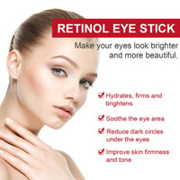 SingHao Retinol Eye Stick,Retinol Eye Cream for Dark Circles,Under Eye Cream Anti Aging,Eye Cre/am for Puffiness,Reducing Fine Lines,E/ye Balm Stick,E/ye Brightener Sti/ck,Smoothens Wrinkle E/ye Cre/am