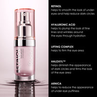 Rodial Retinol Eye Serum 15ml | Smoothing Serum with Retinol and Hyaluronic Acid | Illuminating Under Eye Gel | Hydrating Eye Serum | Lightweight Gel Formula
