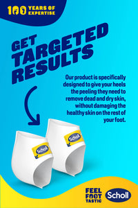 Scholl ExpertCare Exfoliating Heel Peel Foot Mask for Visibly Softer and Smoother Heels, Clinically Proven - 1 Pair