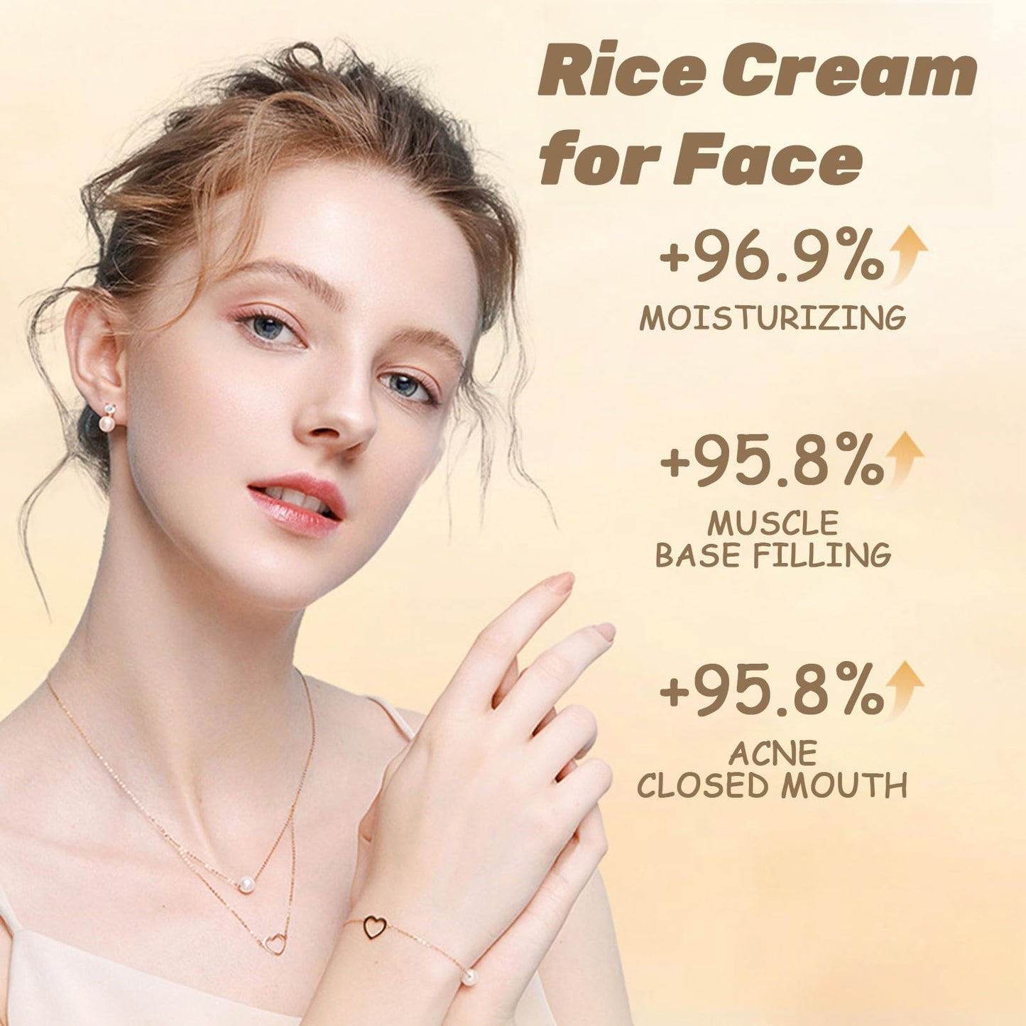 Rice Cream for Face,Anti Aging Face Cream,Hydrating Face Moisturiser,Rosacea Crea-m for Face,Moisturiser Fac-e Women,Skin Tightening Cre-am for Fa-ce,Cr-eam of Rice,Ri-ce Toner,Day Cr-eam,Night Cre-am