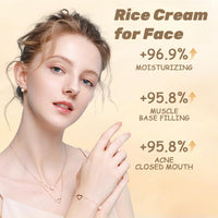 Rice Cream for Face,Anti Aging Face Cream,Hydrating Face Moisturiser,Rosacea Crea-m for Face,Moisturiser Fac-e Women,Skin Tightening Cre-am for Fa-ce,Cr-eam of Rice,Ri-ce Toner,Day Cr-eam,Night Cre-am