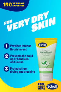 Scholl ExpertCare Intense Nourish Foot Cream for Hard Skin 150ml, Deeply Moisturising Cream with Urea, Vitamin E & Provitamin B5 Complex for Softer Smoother Feet