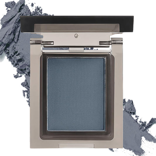 Wormeer Matte Nude Blue-gray Eyeshadow - High Pigment, Intense Monochrome Buxom Eyeshadow for Easy Makeup Application - Longwear, Waterproof, Blendable Pressed Powder Single Shadow - 24 Hour Wear