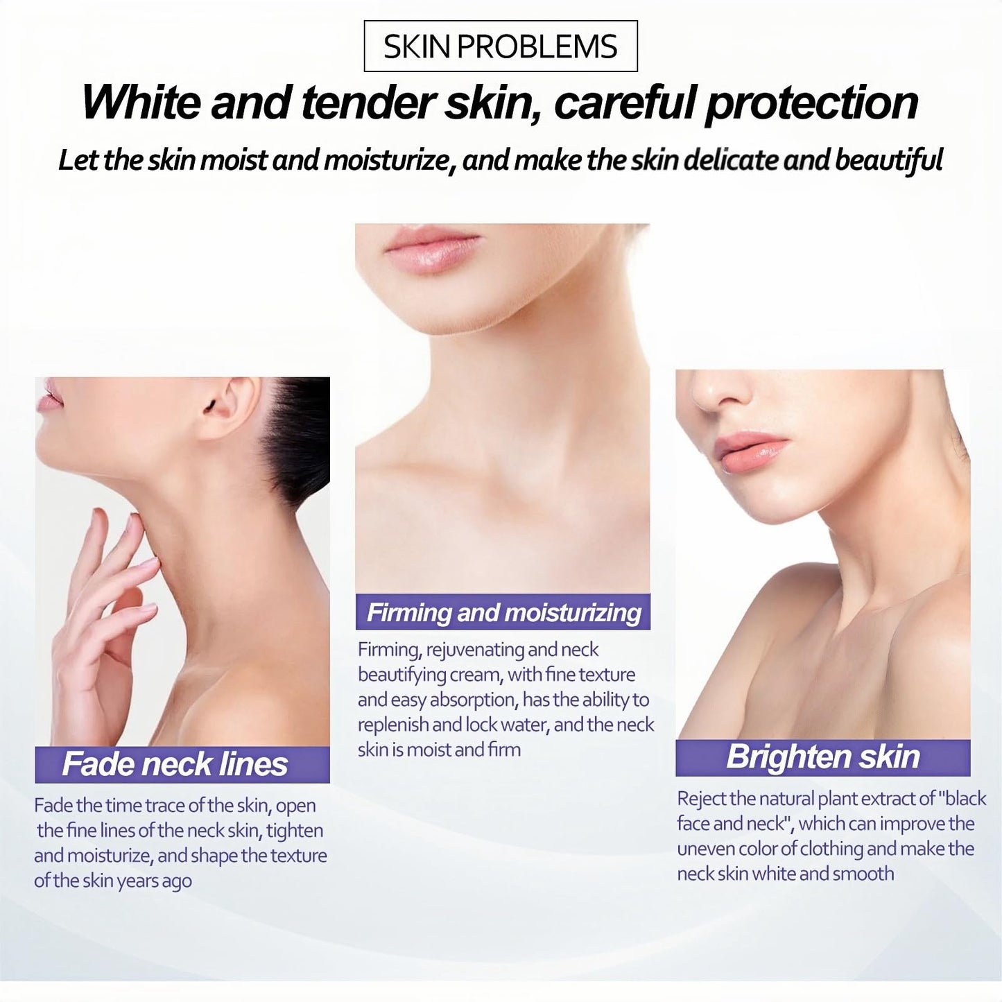 Jinjiar 2PCS Samu Neck Firming Cream,Wak Firming & Lifting Neck Cream,Anti Aging Neck Cream for Sagging and Tighten,Firming Cream for Loose Skin,Ne-ck Tightening Products,Ne-ck Tightening Cream,Ne-ck Firming