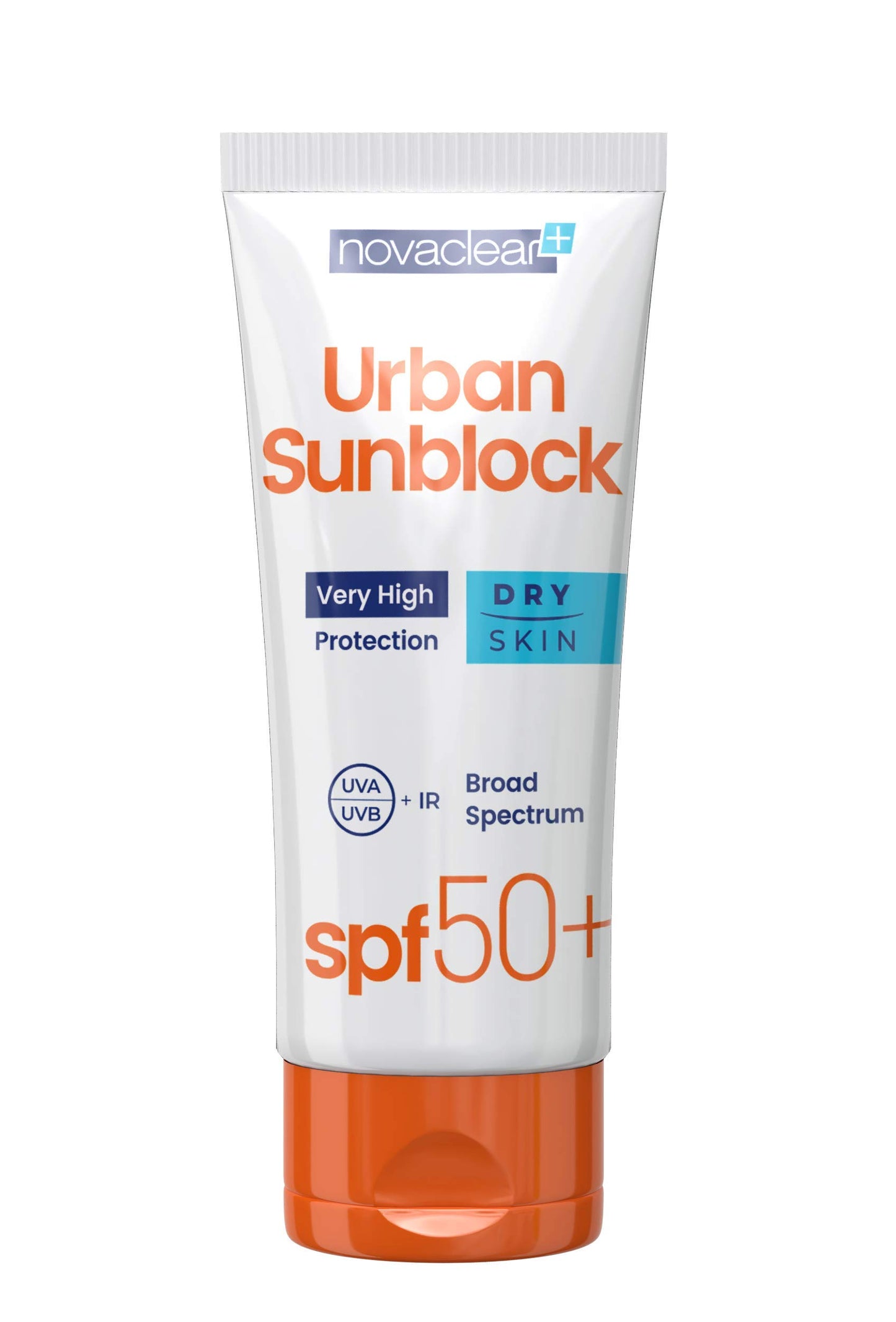 Novaclear SPF 50+ Face Cream for Dry Skin with SPF Sun Burning Cream with Sunscreen 40 ml Cream Against UVA, UVB, IR Rays, High Sun Protection by Equalan Pharma.