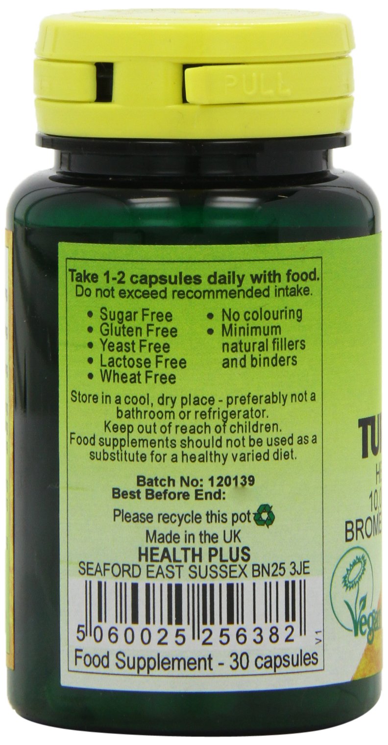 Health Plus HP638 Turmeric Plus Joint and Digestive Plant Supplement - 30 Capsules