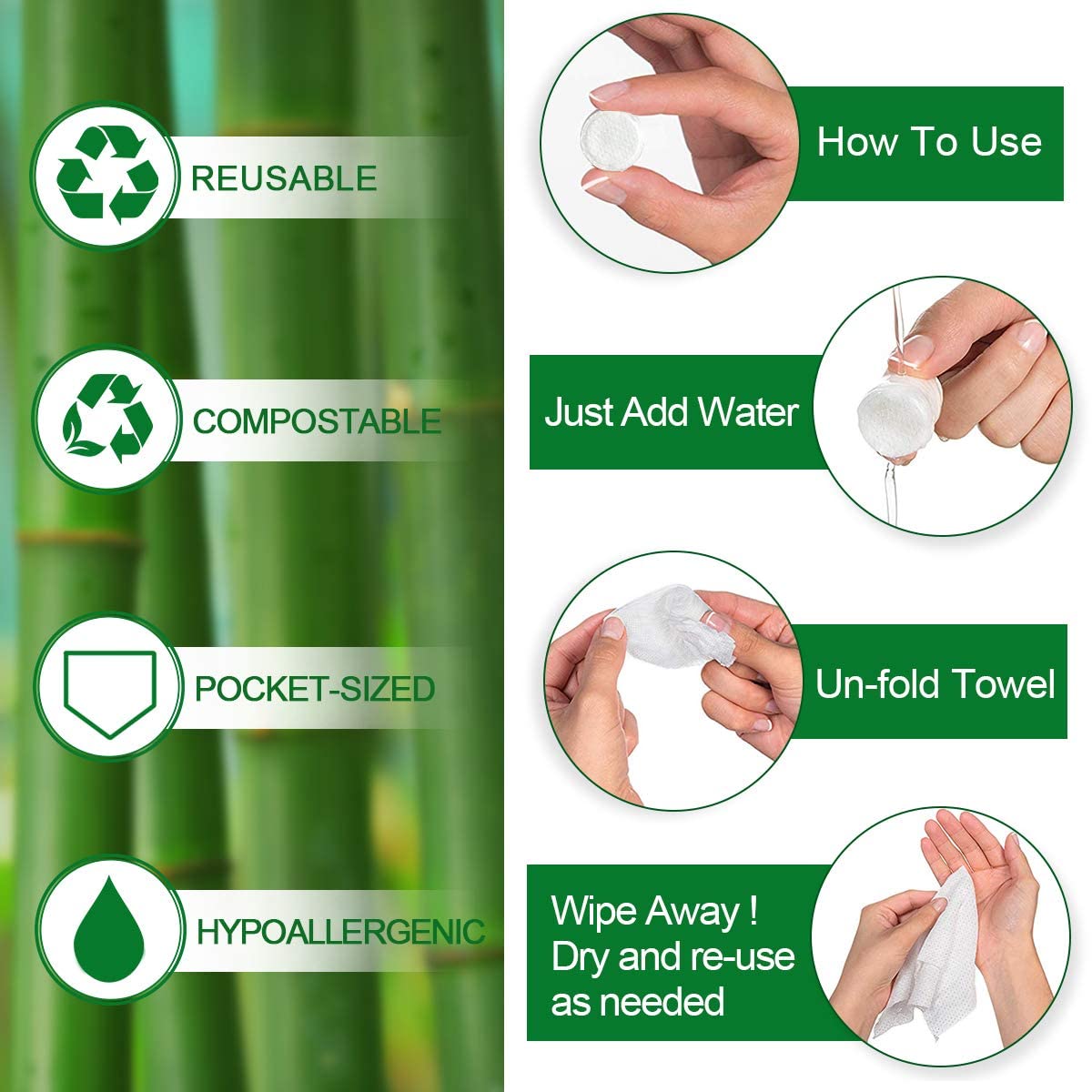 100 Pieces Compressed Wipes, Compressed Towels Tablets, Portable Face Towels Tablets, Compressed Coin Tissue for Travel, Home, Beauty Outdoor Activities