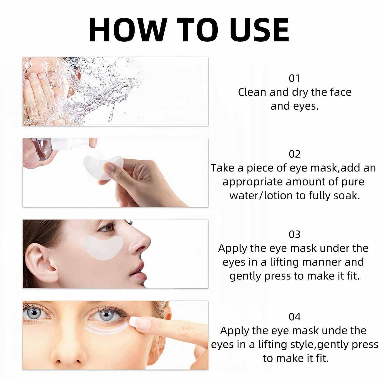 Fankayi Dissolving Micro-Needle Eye Patches,Anti Wrinkle Patches,Micro-Needle Patches for Dark Circles & Puffy Eyes,Under E-ye Gel Patches,Hydrating E-ye Patches,Hydro-gel E-ye Patches,E-ye Cooling Gel Pads