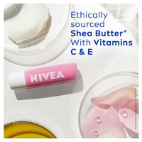 NIVEA Soft Rose Lip Balm (4.8g), Lip Balm with Shea Butter, Natural Oils and Vitamins, Lip Care Offers 24h Deep Moisture and Underlines Natural Rosiness of Lips