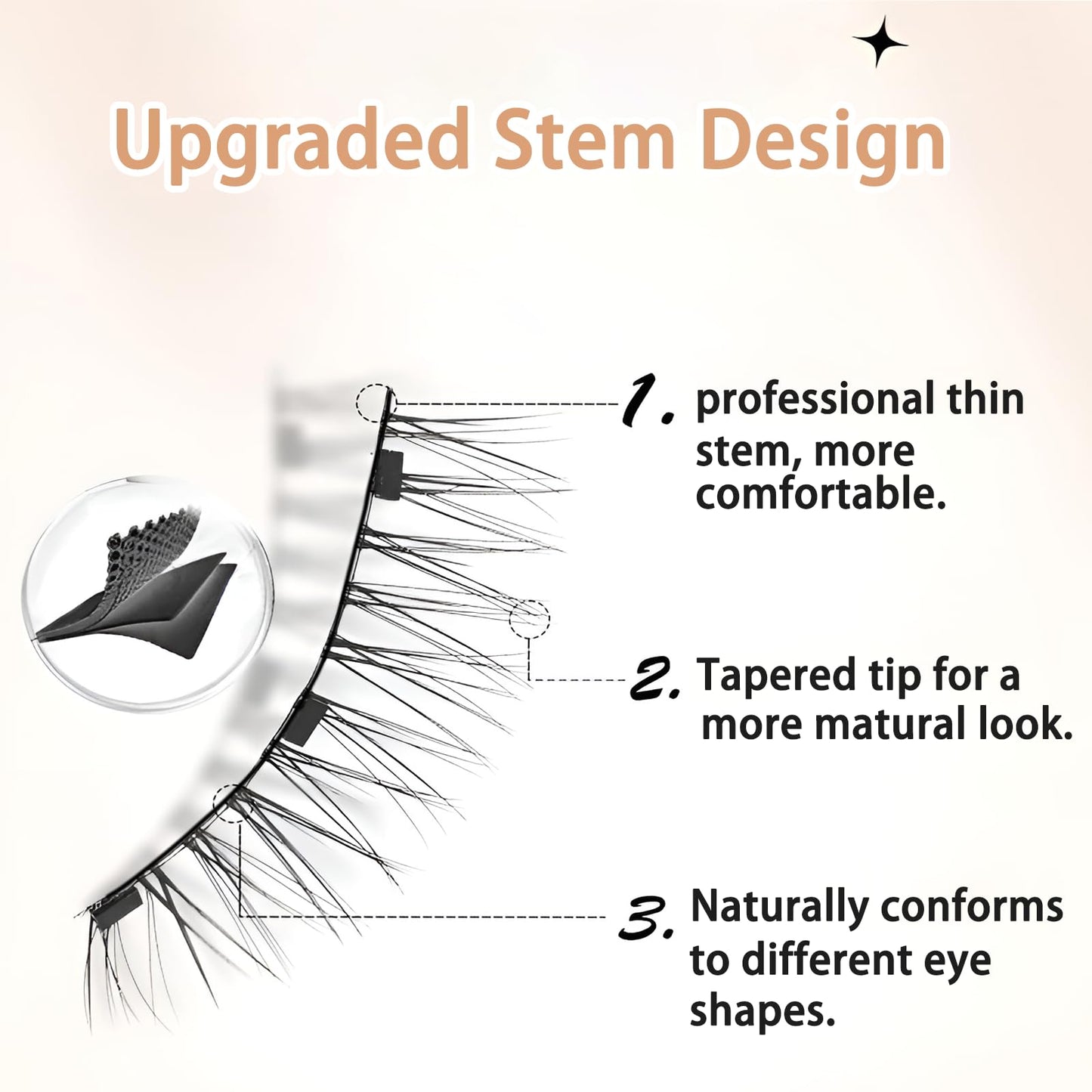 AmiCera Magnetic Eyelashes, Reusable Magnetic Eyelashes with Applicator Natural Look, No Glue/Eyeliner Needed, 2 Styles False Eyelashes Kit Easy to Wear & Remove All-Day Comfort (2 Pairs)