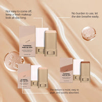 SHEBEEDO Beauty Balm Serum Boosted Skin Tint,Hydrating Tinted Moisturizer Foundation Stick, Solid Tinted Moisturizing Splendor Serum,Portable Contour Stick Natural Makeup for Women(Wheat/Bronze color)