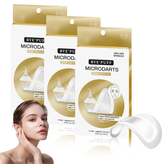 Cureluxe 3pcs Anti Wrinkles Micro Needle Patches - Dissolving Microneedle Eye Patches - Anti Wrinkle Patches for Dark Circles & Puffy Eyes - Under Eye Patches with Hyaluronic acid