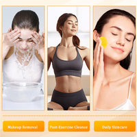 Ceboic Kojic Acid and Turmeric Pads, Turmeric Exfoliating Pads for Face, Turmeric and Kojic Acid Cleansing Pads Facial Sponges for Dark Spots, Acne Scars, Unclog Pores (50 Pads)
