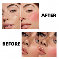 Xunzhi Natural Freckle Blush Pen, 2-in-1 Light Brown Liquid Freckle Stamp and Soft Pink Liquid Blush for Cheeks,Blushers for Cheeks Make Up,Powder B/lush,F/reckle Pen,Fake Freckles,Makeup B/lush