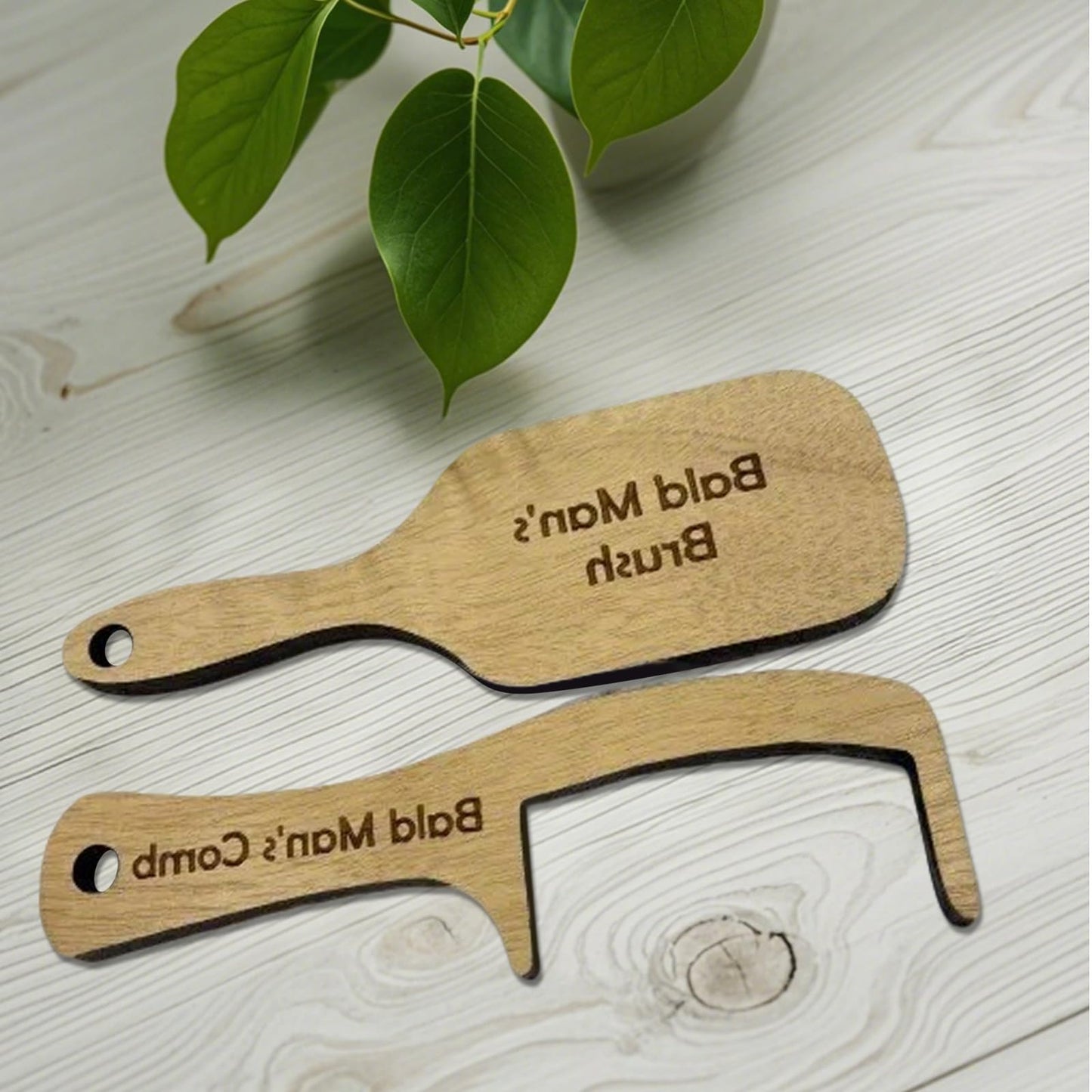 Generic Bald Man Comb Joke Set, Funny Hairless Combing Brush Gag Gifts for Men, Humorous Toothless Combs Blad Mans Brush for Trick Friends Gift